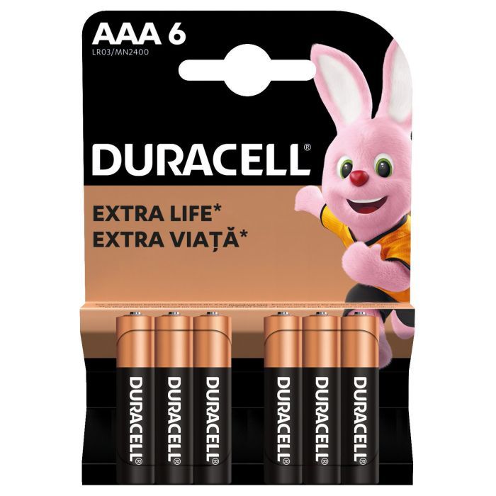 Батарейка Duracell AAA лужні 6 шт. в упаковці (5000394107472 / 81483511) изображение 2