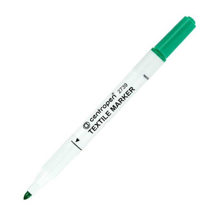 Маркер Centropen Textile 2739 2 мм green (2739/04)