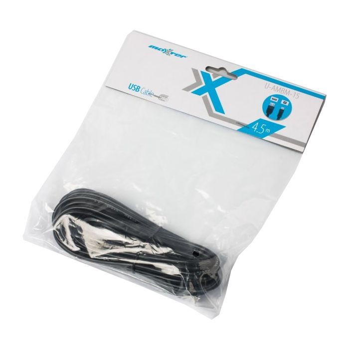 Кабель для принтера USB2.0 AM/BM 4.5m Maxxter (U-AMBM-15) изображение 2