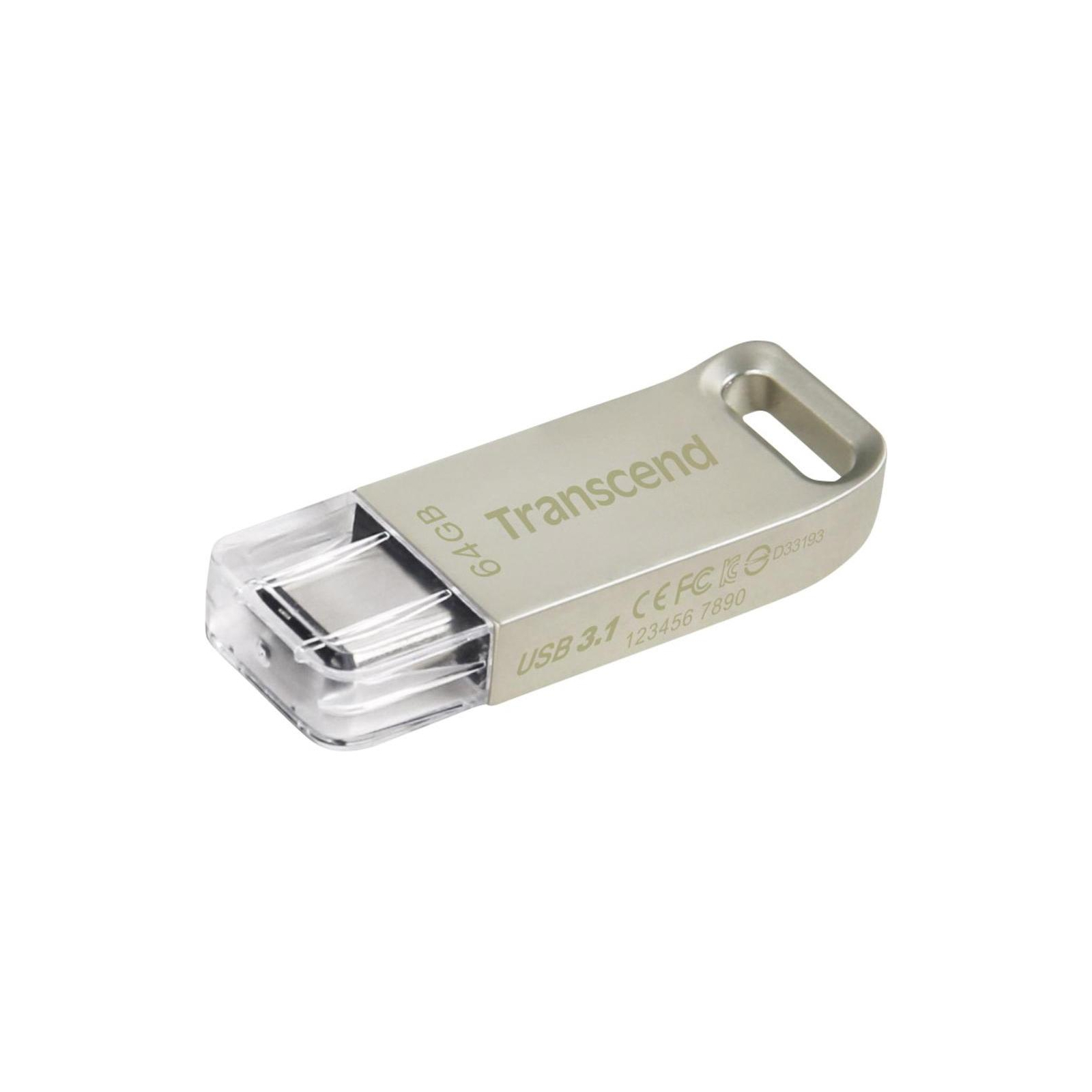 USB флеш накопичувач Transcend 64GB JetFlash 850 Silver USB 3.1 (TS64GJF850S) зображення 2