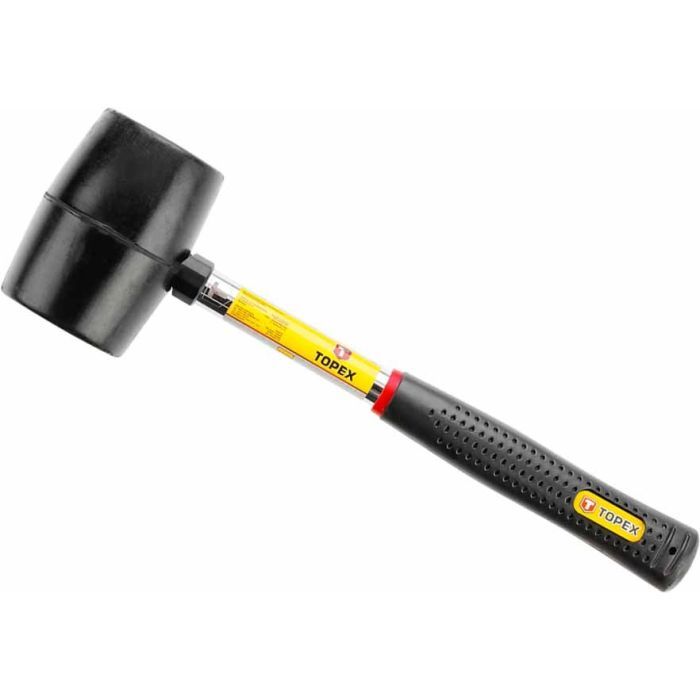 Киянка Topex резиновая 450 г, металева рукоятка (02A305) изображение 2