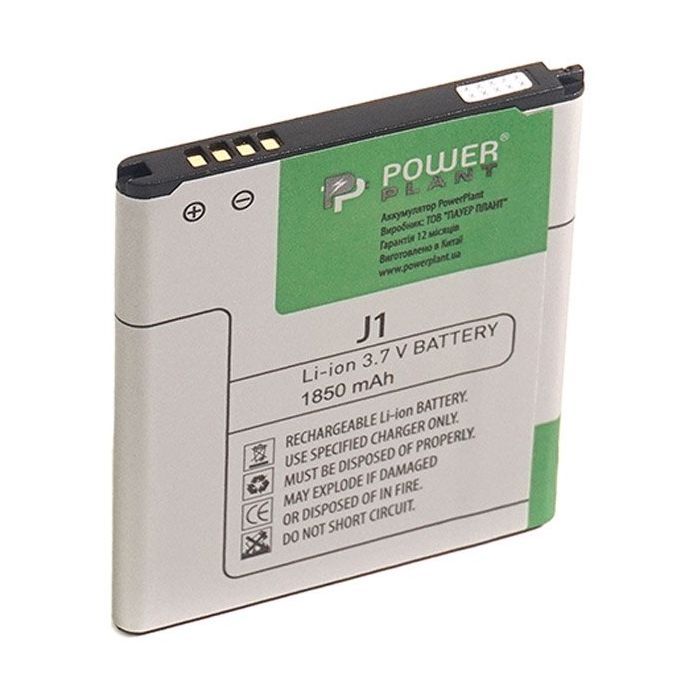 Аккумуляторная батарея PowerPlant Samsung Galaxy J1 (EB-BJ100CBE) 1850mAh (SM170203) изображение 2