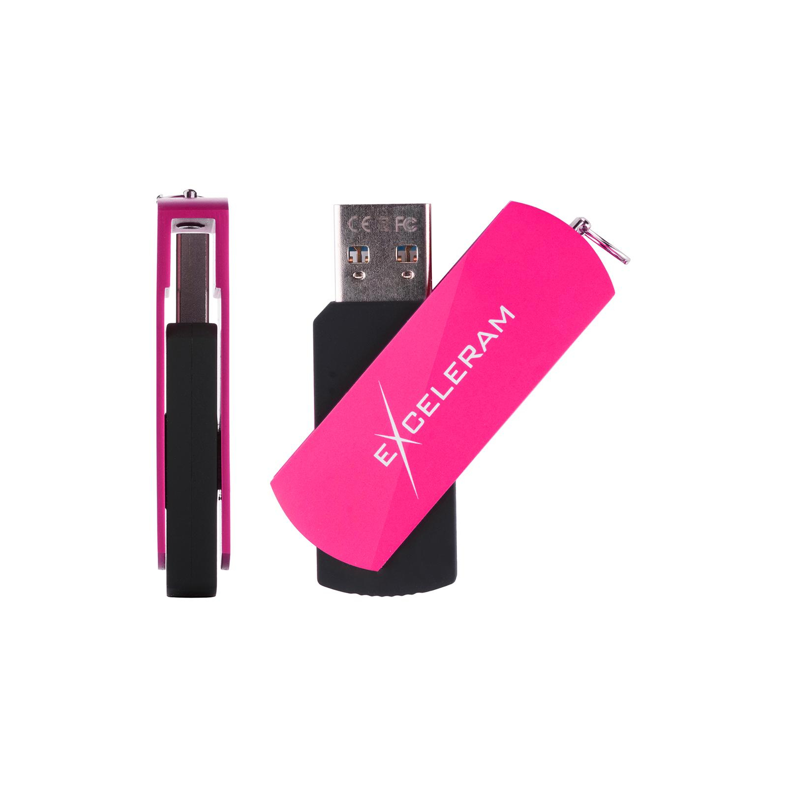 USB флеш накопитель eXceleram 128GB P2 Series Rose/Black USB 3.1 Gen 1 (EXP2U3ROB128) изображение 4
