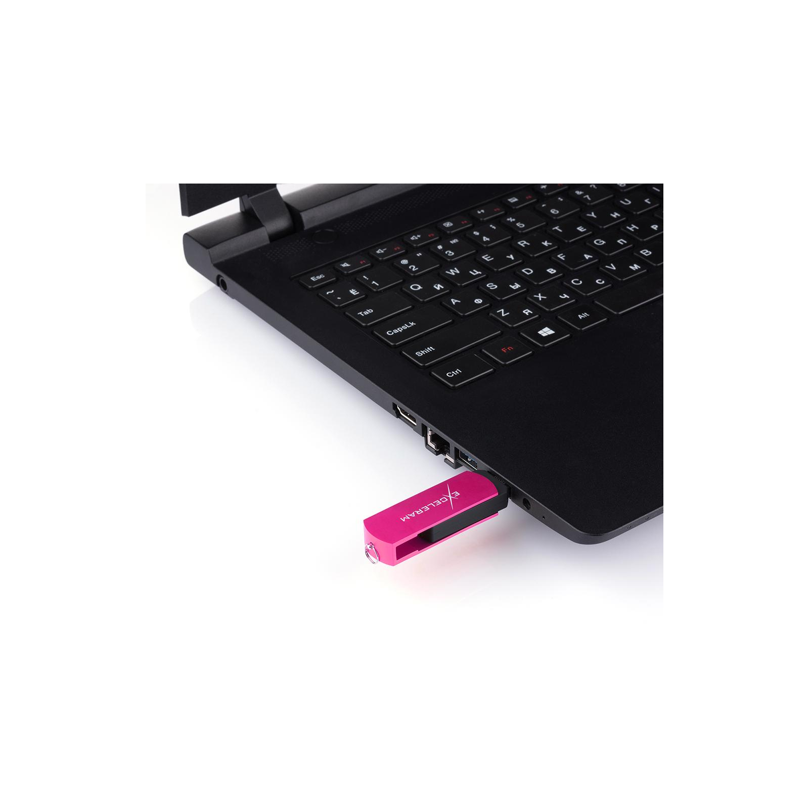 USB флеш накопитель eXceleram 128GB P2 Series Rose/Black USB 3.1 Gen 1 (EXP2U3ROB128) изображение 7
