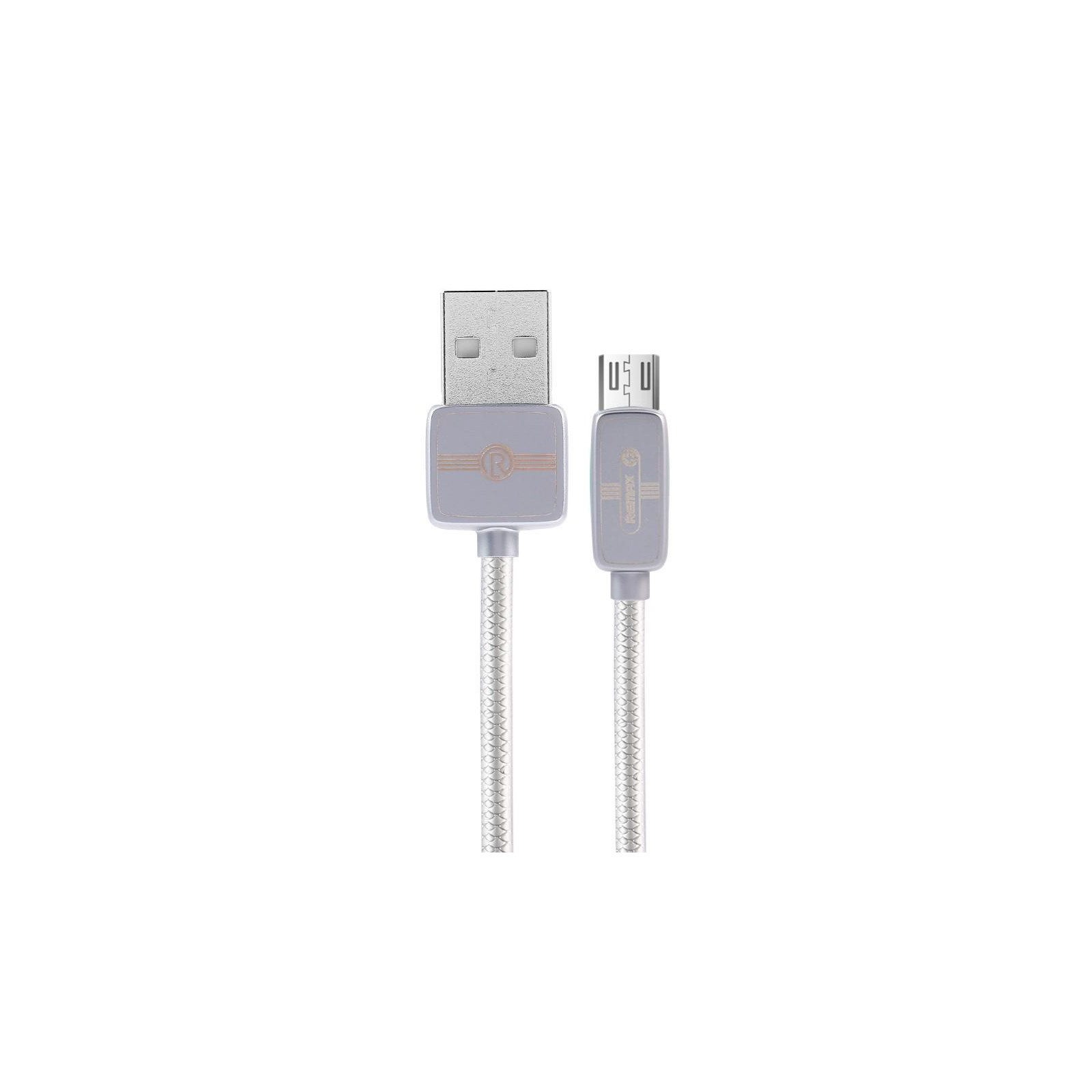 Дата кабель USB 2.0 AM to Micro 5P 1.0m silver Remax (RC-098M-SILVER)