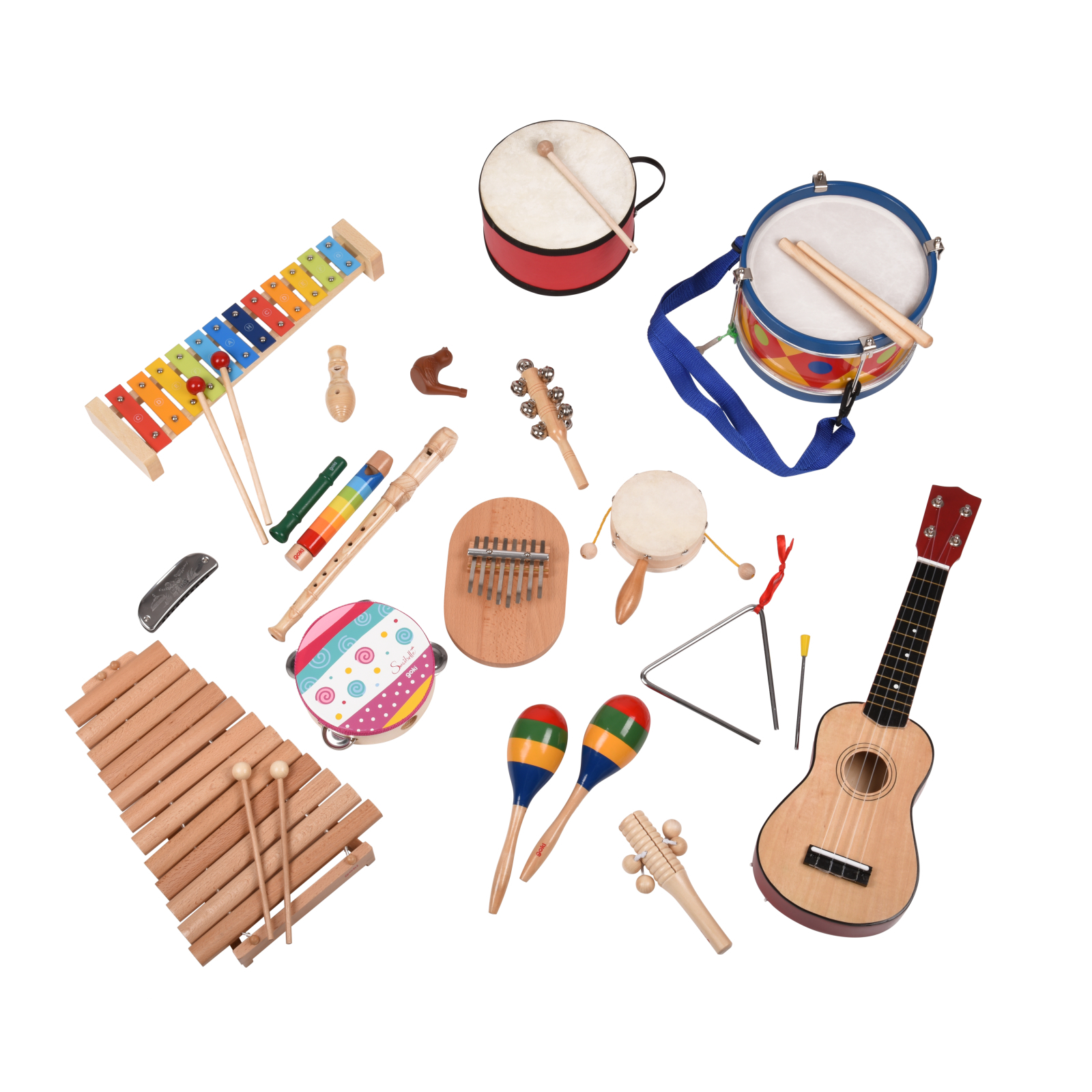 Музыкальная игрушка Goki Бубен радуга (61920G) изображение 7