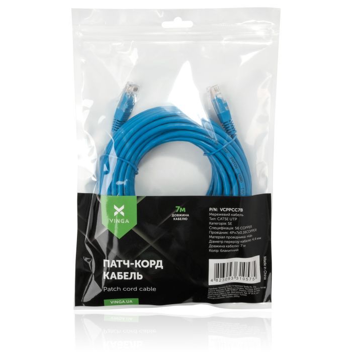 Патч-корд Vinga 1.5 m COPPER (VCPPCC1.5B) изображение 4