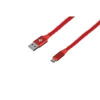 Дата кабель USB 2.0 AM to Micro 5P 1.0m Fur red 2E (2E-CCMTAC-RED) зображення 2