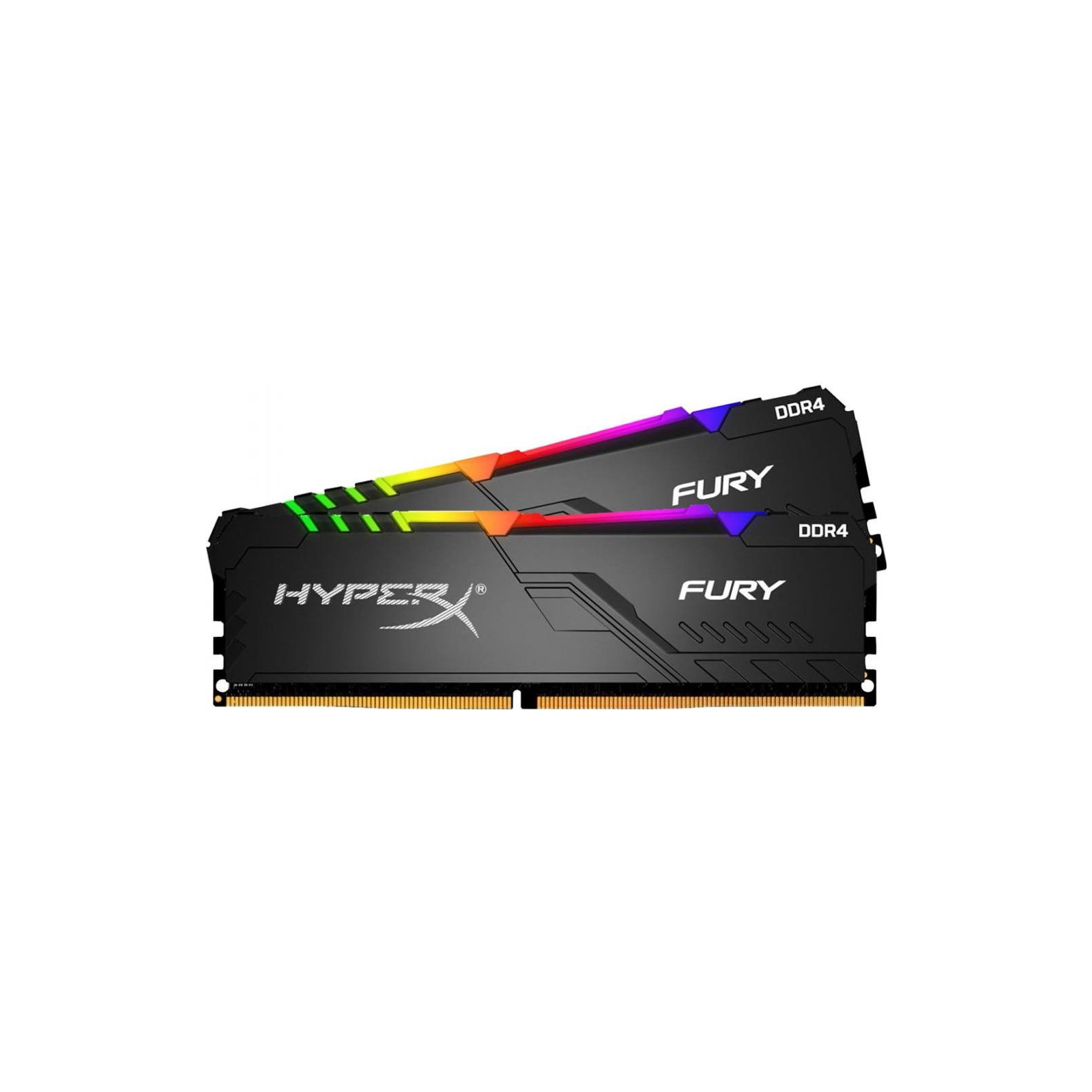 Модуль памяти для компьютера DDR4 32GB (2x16GB) 3733 MHz HyperX Fury RGB Kingston Fury (ex.HyperX) (HX437C19FB3AK2/32) изображение 2