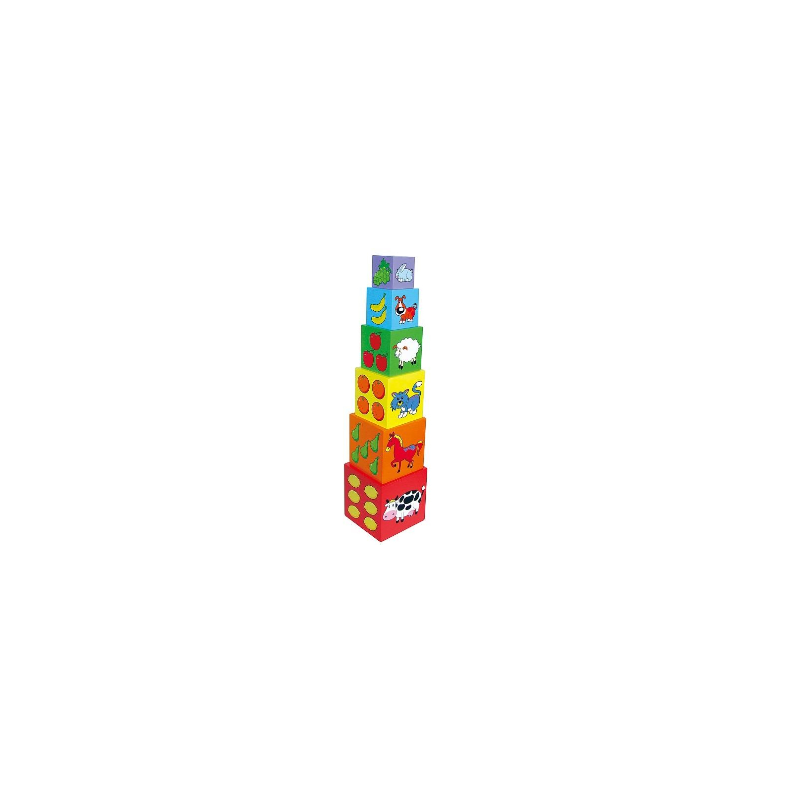 Кубики Viga Toys Пірамідка (59461) зображення 2