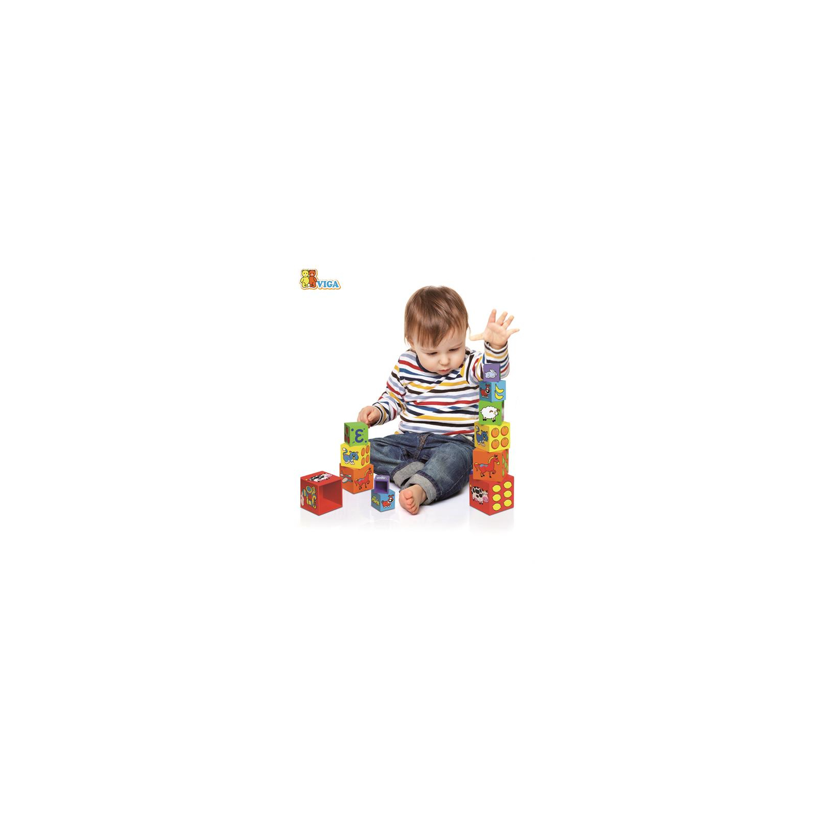 Кубики Viga Toys Пирамидка (59461) изображение 4
