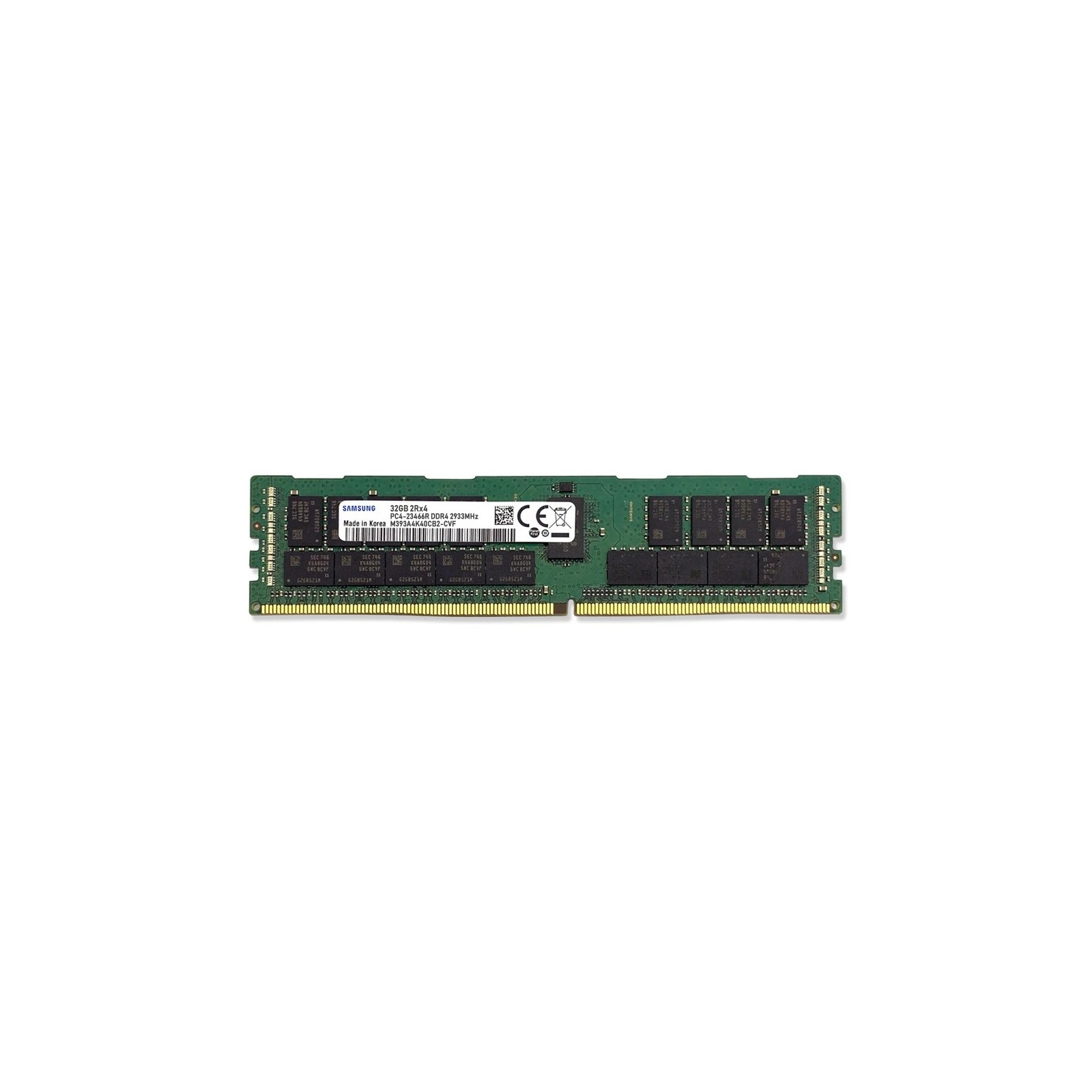 Модуль пам'яті для сервера DDR4 32GB ECC RDIMM 2933MHz 2Rx4 1.2V CL21 Samsung (M393A4K40CB2-CVF)