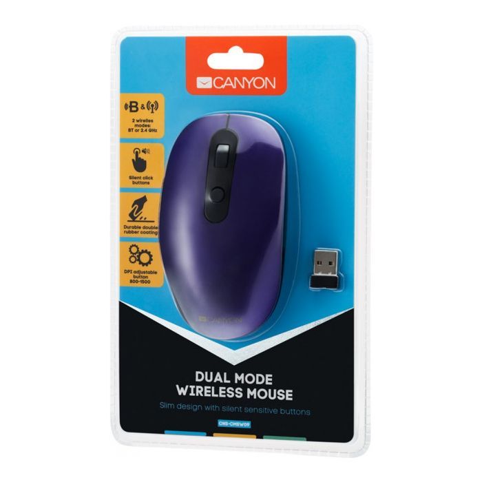 Мишка Canyon CNS-CMSW09V Wireless Violet (CNS-CMSW09V) зображення 5