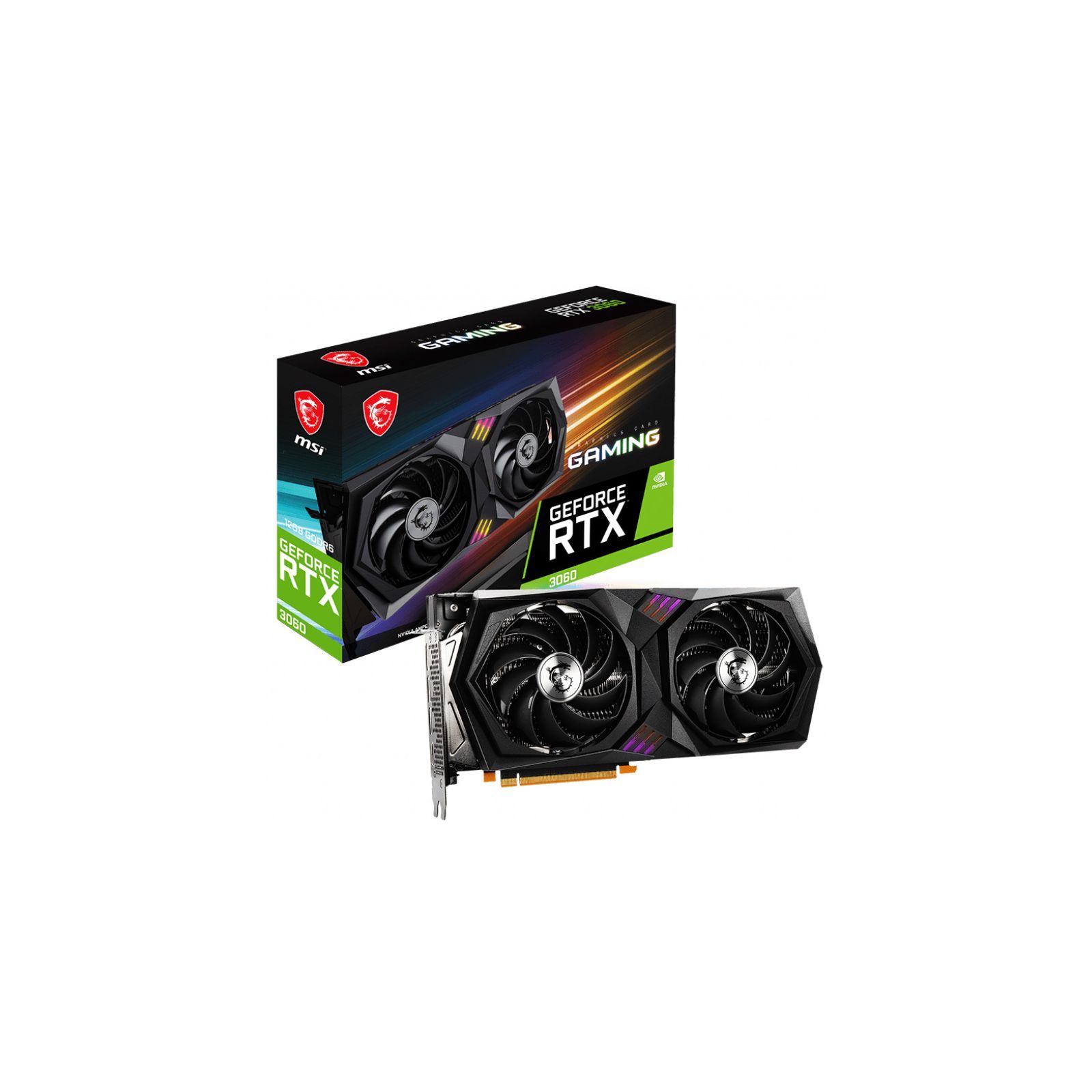 ᐈ Купить видеокарту MSI GeForce RTX3060 12Gb GAMING (RTX 3060