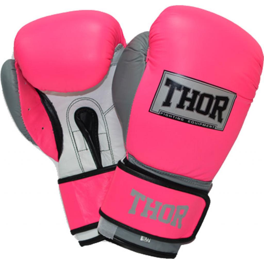 Боксерские перчатки Thor Typhoon 14oz Pink/White/Grey (8027/02(Leath)Pink/Grey/W 14 oz.)