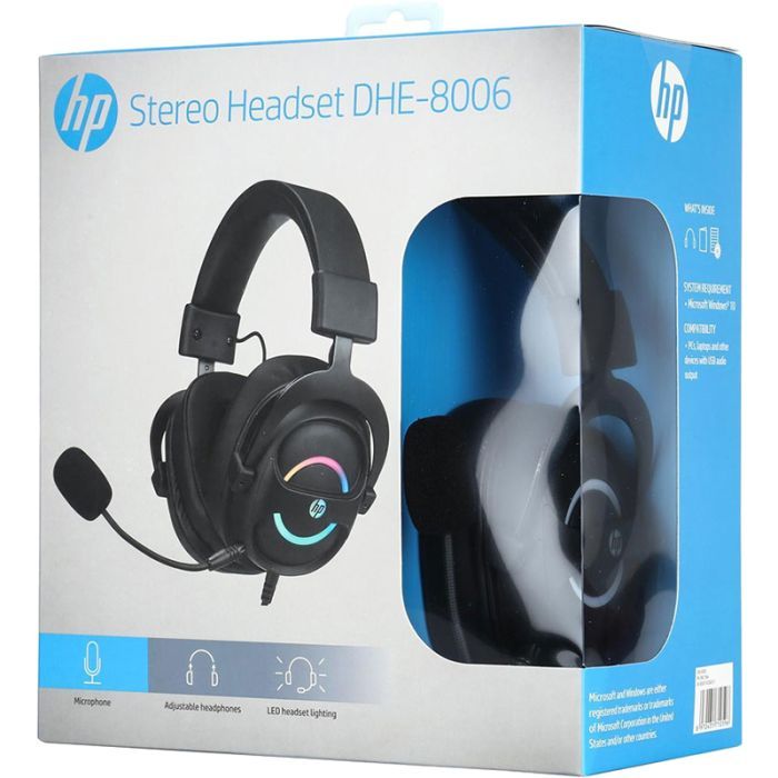 Навушники HP DHE-8006 RGB 7.1 USB Black (DHE-8006) зображення 5