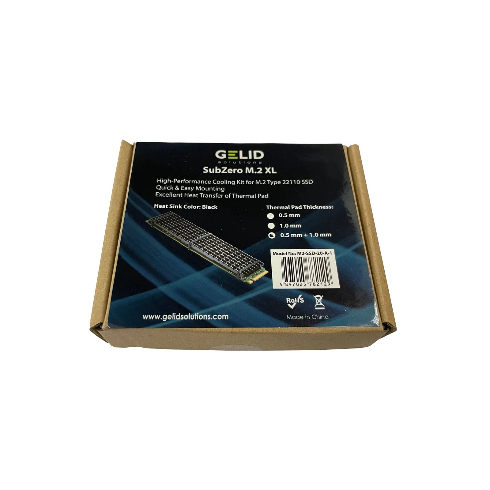 Радиатор охлаждения Gelid Solutions SubZero XL M.2 SSD BLACK (M2-SSD-20-A-1) изображение 2