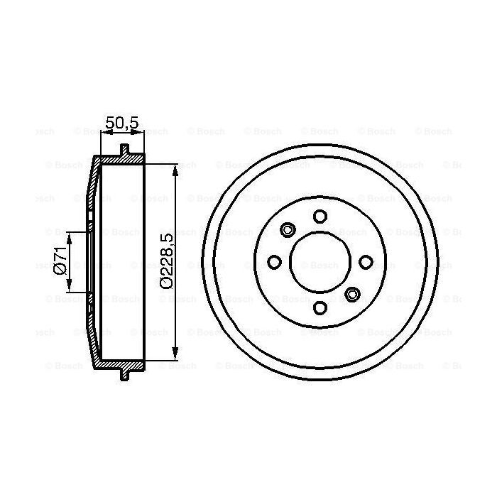 Гальмівний барабан Bosch 0 986 477 060 зображення 5