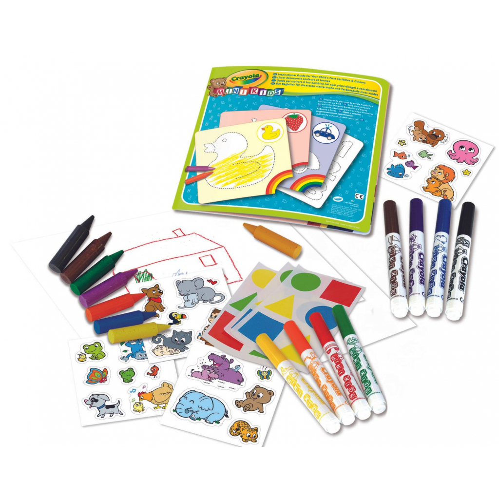 Набір для творчості Crayola Mini Kids Мій перший набір для малювання зі стикерами (256287.106) зображення 2
