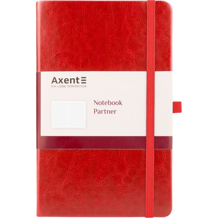 Блокнот Axent Partner Lux, 125х195, 96л, кл, красный (8202-06-A)