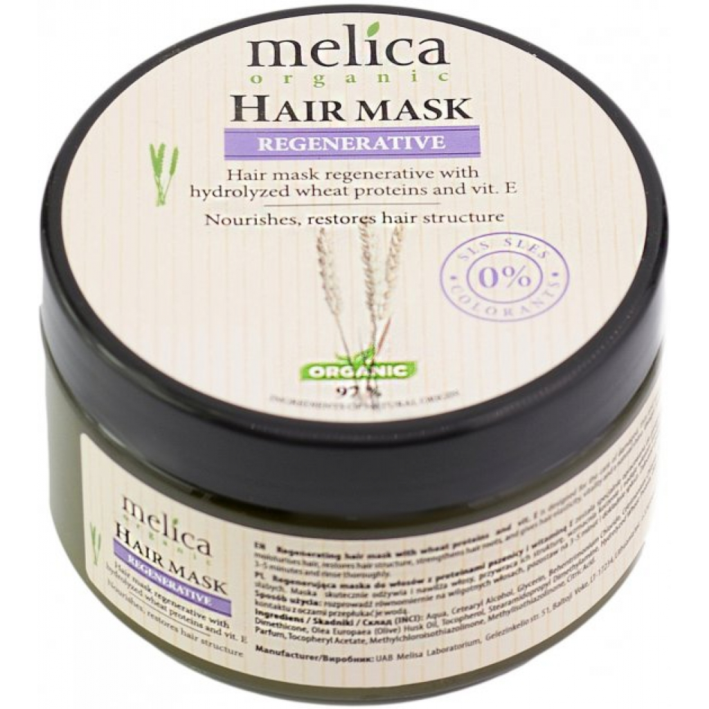 Маска для волосся Melica Organic регенеруюча з екстрактами лопуха і оливок 350 мл (4770416003778) зображення 2