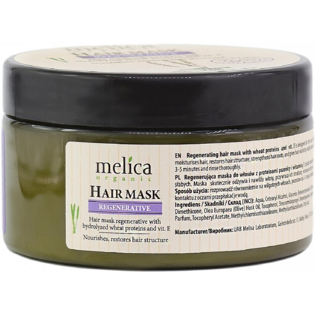 Маска для волос Melica Organic регенерирующая с экстрактами лопуха и оливок 350 мл (4770416003778) изображение 3