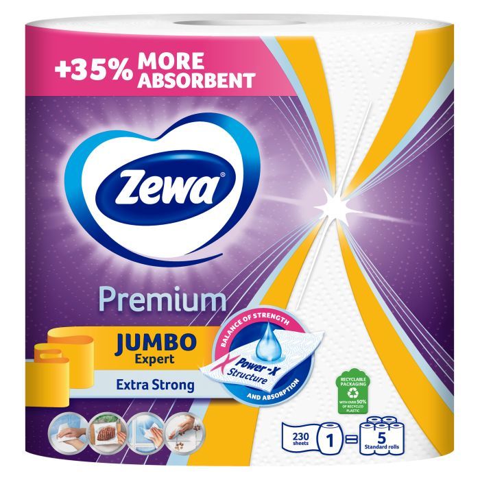 Бумажные полотенца Zewa Jumbo Premium 3 слоя 1 рулон 230 отрывов (7322541192017) изображение 2