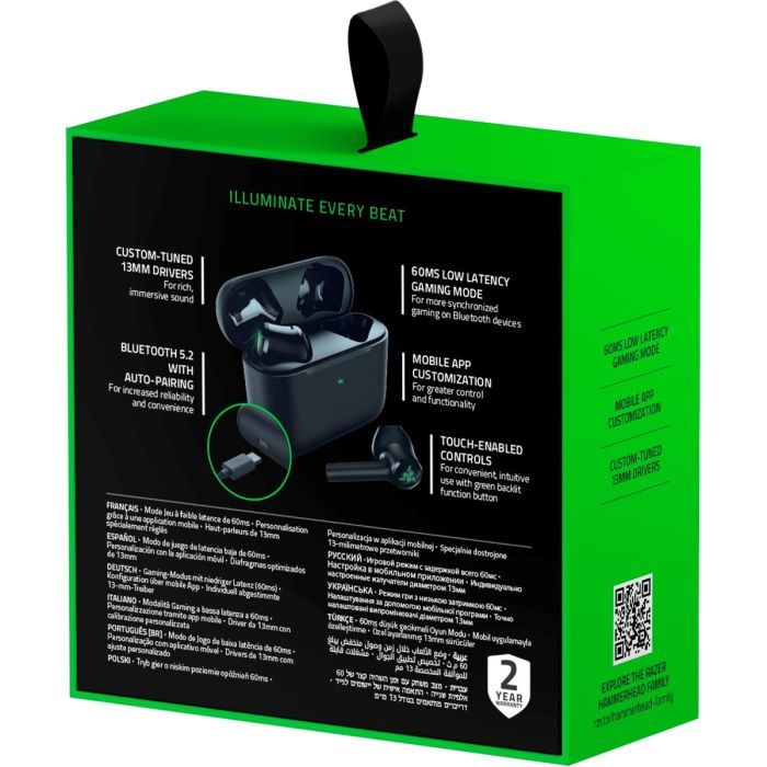 Навушники Razer Hammerhead True Wireless X Black (RZ12-03830100-R3G1) зображення 9