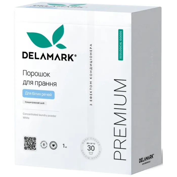 Стиральный порошок DeLaMark Premium Line White с эффектом кондиционера 1 кг (4820152330956)