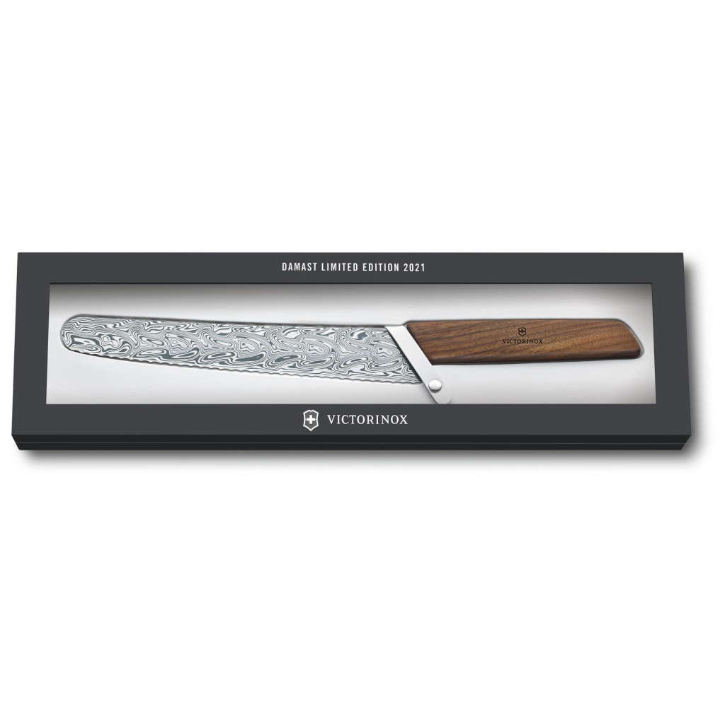 Кухонный нож Victorinox Swiss Modern BreadPastry Damast 22 см Wood (6.9070.22WJ21)