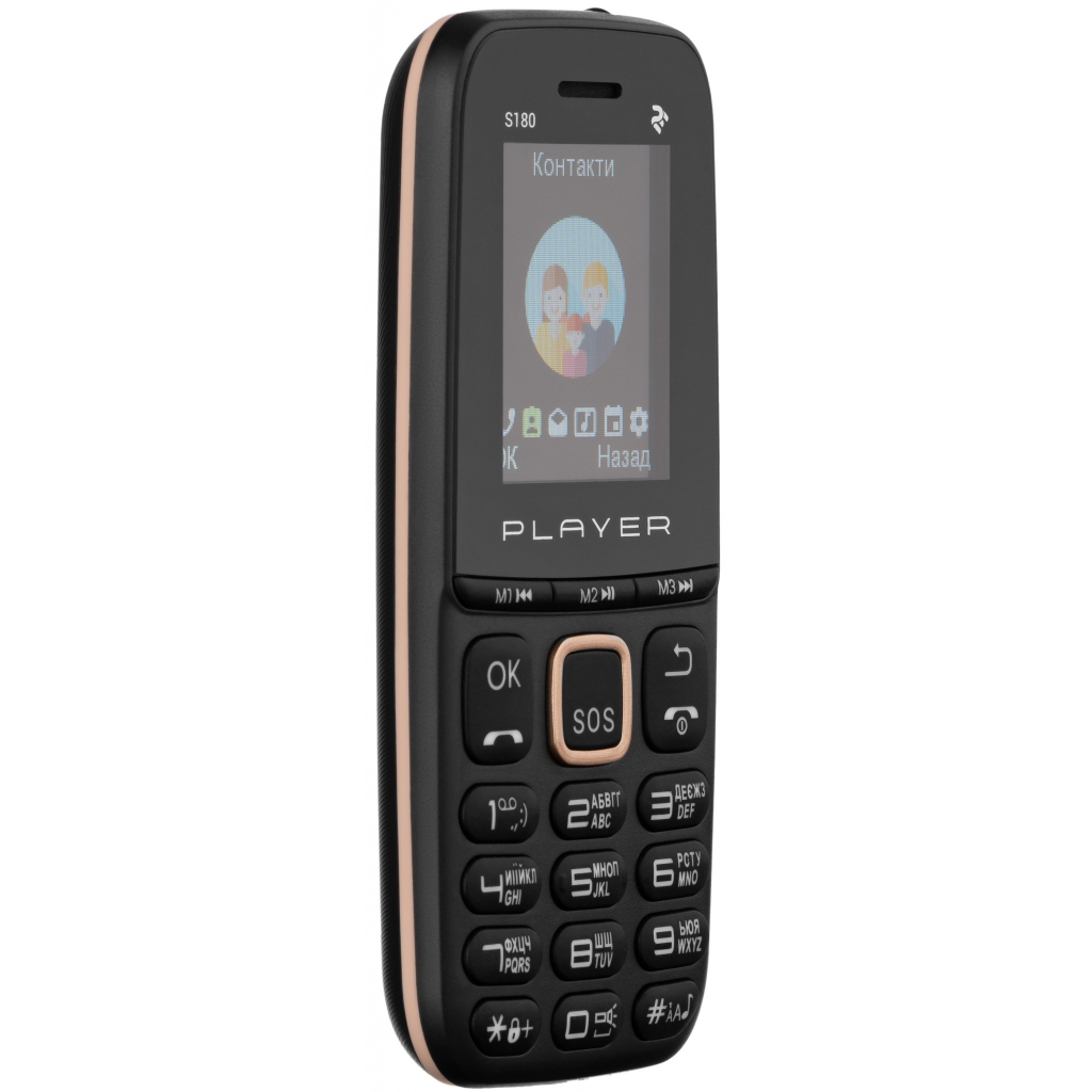 Мобільний телефон 2E S180 2021 без ЗП Black Gold (688130243384) зображення 7