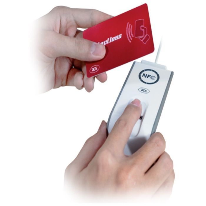Зчитувач безконтактних карт Mifаre AET62 NFC з біометрією (08-017) зображення 2
