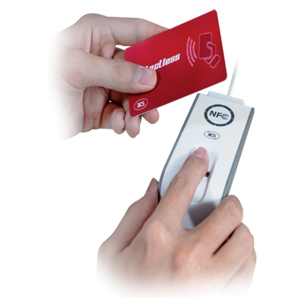 Зчитувач безконтактних карт Mifаre AET62 NFC з біометрією (08-017) зображення 2