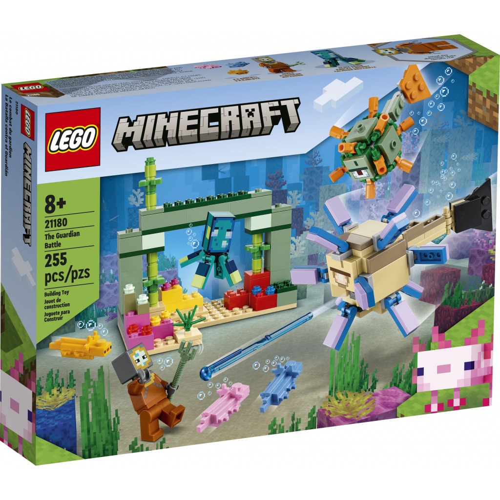Конструктор LEGO Minecraft Битва зі стражем 255 деталей (21180)