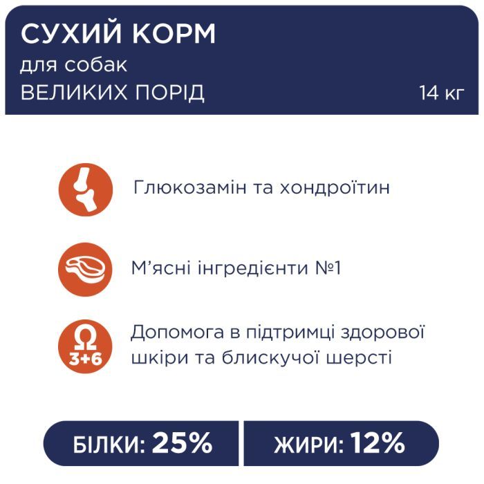 Сухой корм для собак Club 4 Paws Премиум. Для больших пород 14 кг(UP) (4820215366298) изображение 4
