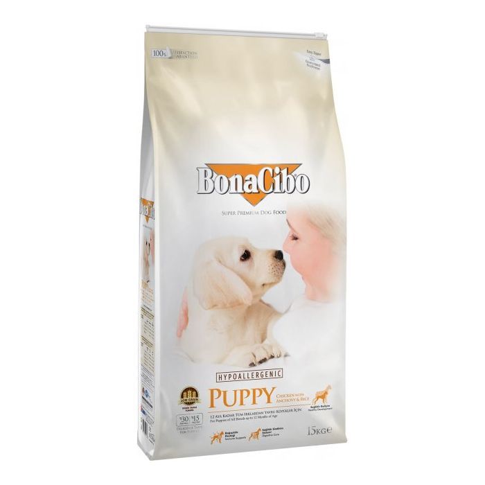 Сухой корм для собак BonaCibo Puppy Chicken&Rice with Anchovy 15 кг (BC405703)