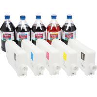 Комплект перезаправляемых картриджей WWM Canon iPF830, c чрн. по 1000г (RC.PFI-707ARC-1)
