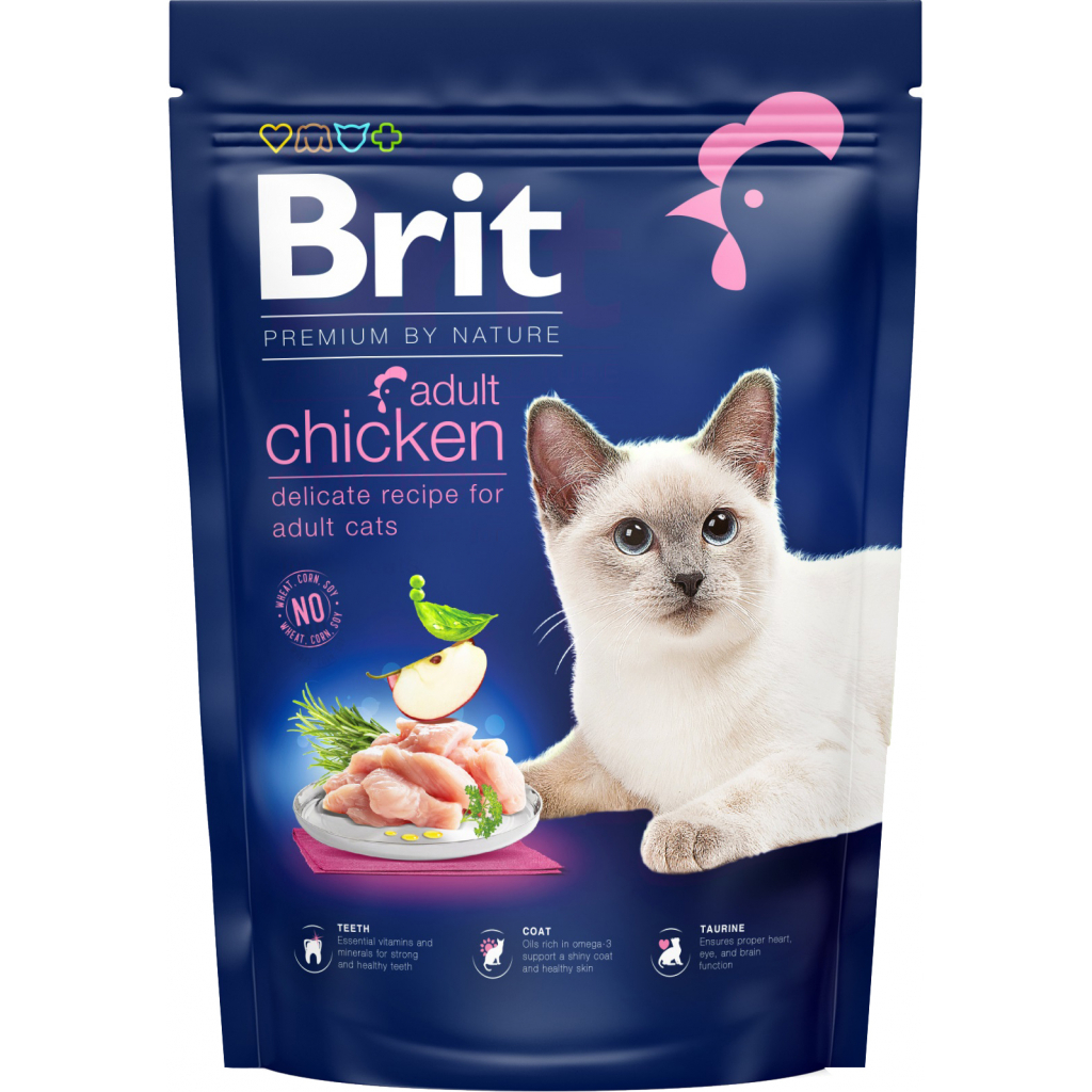 Сухой корм для кошек Brit Premium by Nature Cat Adult Chicken 800 г (8595602553044)
