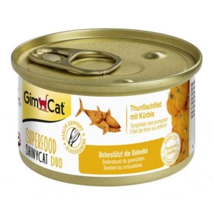 Консервы для кошек GimCat Shiny Cat тунец и тыква 70 г (4002064414737)