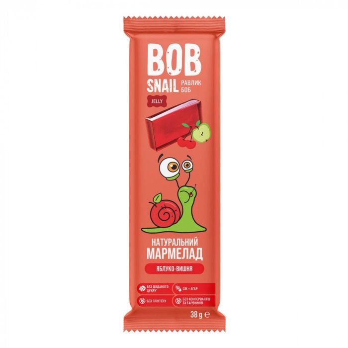 Мармелад Bob Snail Яблоко Вишня 38 г (4820219340072)