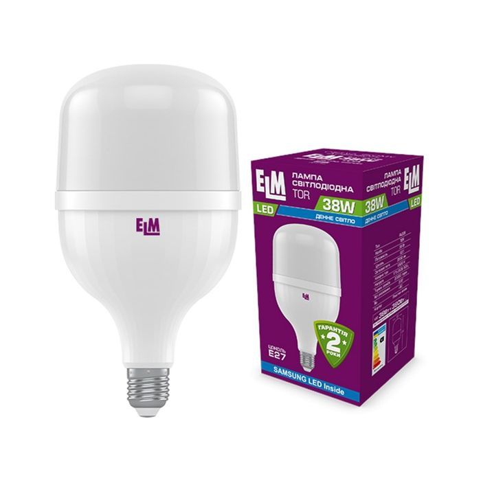 Лампочка ELM TOR 38W PA20S E27 6500K (18-0190)