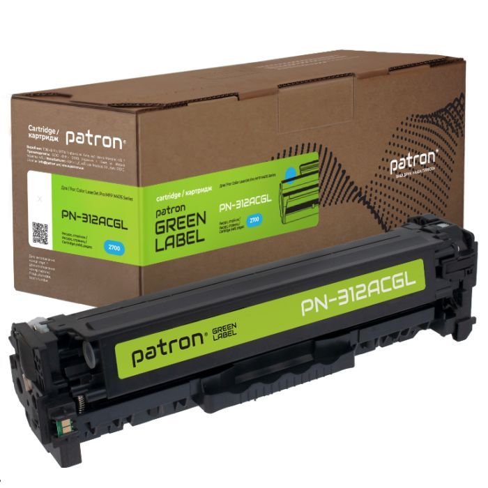 Картридж Patron HP 312A (CF381A) Green Label, cyan (PN-312ACGL)