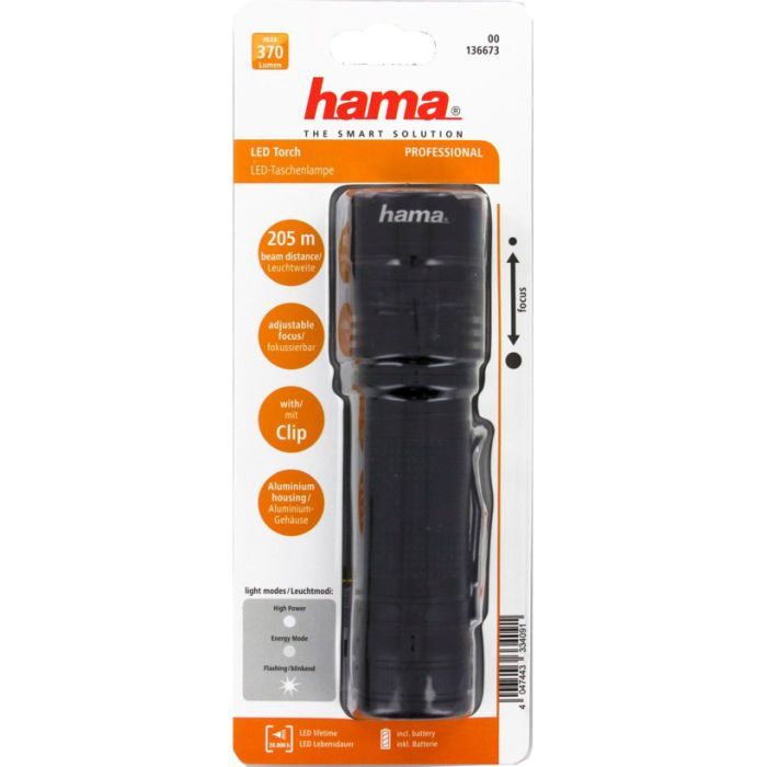 Ліхтар Hama Professional 4 LED Torch L370 Black (00136673) зображення 3
