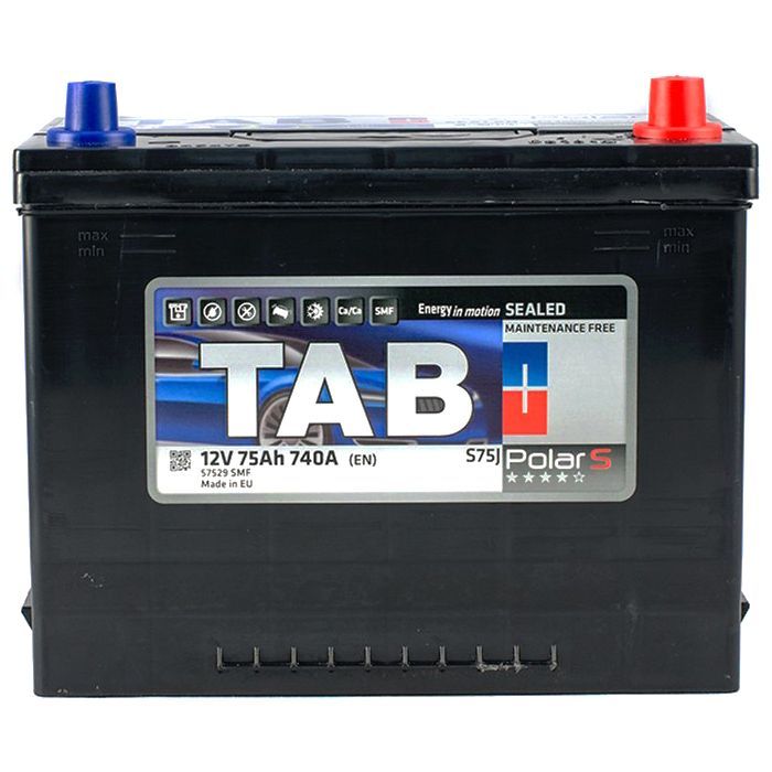 Аккумулятор автомобильный TAB 75 Ah/12V Polar S Euro Japan (246 875)