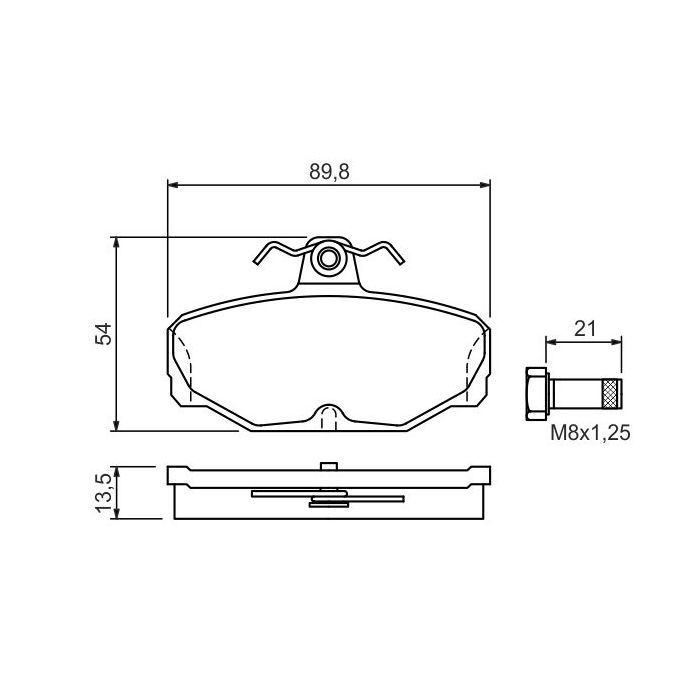 Гальмівні колодки Bosch 0 986 469 810 зображення 7