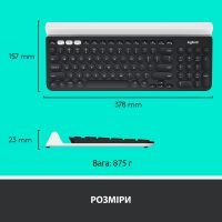 Клавіатура Logitech K780 Multi-Device Wireless UA Dark Gray (920-008042) зображення 7