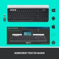 Клавіатура Logitech K780 Multi-Device Wireless UA Dark Gray (920-008042) зображення 8