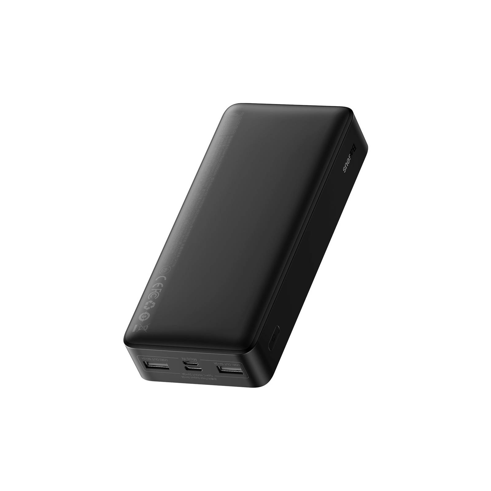 Батарея универсальная Baseus Bipow 20000mAh, 15W, USB-C/3A, 2*USB-A/3A(max.), +cable, black (PPBD050101) изображение 2