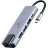 Концентратор Cablexpert USB-C 5-in-1 (hub/HDMI/PD/LAN) (A-CM-COMBO5-04)