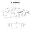 Витяжка кухонна Perfelli PL 6144 I LED зображення 12